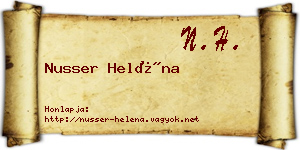 Nusser Heléna névjegykártya
